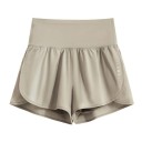Dames sportieve shorts Hoge taille Met zakken Effen uitvoering Polyester Spandex Elastische functionele shorts voor hardlopen fitness 9