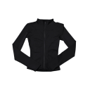 Dames sportjack met opstaande kraag Slim-fit snit Snel drogend materiaal Ademend functioneel design Lichtgewicht jack voor training 1