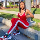 Dames sportjumpsuit met blote rug B844 2