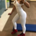 Dames sportjumpsuit met open rug A2004 12