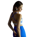 Dames sportoutfit met legging en sportbeha, nylon, spandex, comfortabel en stijlvol voor fitness en training 3