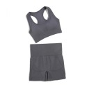 Dames sportoutfit Shorts en sportbeha Effen zomer fitnessoutfit van nylon 6