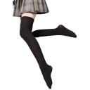 Dames strakke elastische kniekousen Elastische kniekousen Elegant boven de knie Comfortabele lange sokken Stijlvol accessoire bij je outfit 1