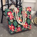 Dames strandtas met bloemen 2