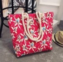 Dames strandtas met bloemen 3