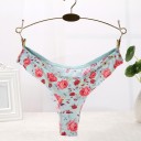 Dames string met bloemen Gloria 13