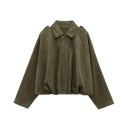 Dames suède jas Oversized model Elegante jas met opstaande kraag Zacht materiaal Stijlvolle bovenkleding voor herfst en lente 6