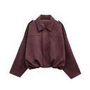 Dames suède jas Oversized model Elegante jas met opstaande kraag Zacht materiaal Stijlvolle bovenkleding voor herfst en lente 4