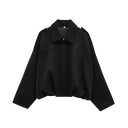 Dames suède jas Oversized model Elegante jas met opstaande kraag Zacht materiaal Stijlvolle bovenkleding voor herfst en lente 3