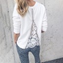 Dames sweatshirt met kant B12 2