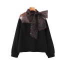 Dames sweatshirt met strik 5