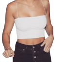 Dames T-shirt Effen U-hals Dunne Schouderbandjes Lichte Polyester Top Comfortabele Pasvorm Voor Zomer En Laagjes 4