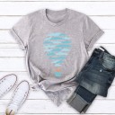 Dames T-shirt met ballonprint 9