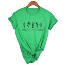 Dames T-shirt met bloemen 5