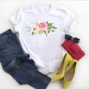 Dames T-shirt met bloemenmotief 27