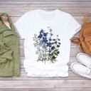 Dames T-shirt met bloemenprint B374 17
