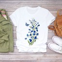 Dames T-shirt met bloemenprint B374 6