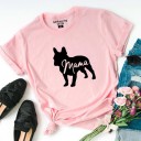 Dames T-shirt met bulldog print 6