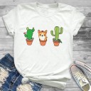 Dames T-shirt met cactusmotief 18