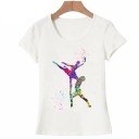 Dames T-shirt met dansmotief B407 5