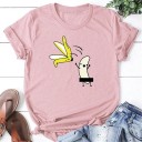 Dames T-shirt met grappige bananenprint 7