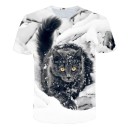 Dames T-shirt met kattenprint 4