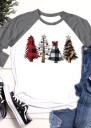 Dames T-shirt met kerstbomen 3