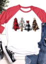 Dames T-shirt met kerstbomen 2
