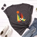 Dames T-shirt met kleurrijke print B162 3