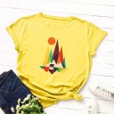 Dames T-shirt met kleurrijke print B162 7
