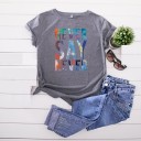 Dames T-shirt met kleurrijke print B190 5