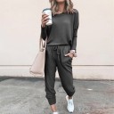 Dames T-shirt met lange mouwen en joggingbroek 4
