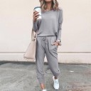 Dames T-shirt met lange mouwen en joggingbroek 5