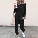 Dames T-shirt met lange mouwen en joggingbroek 1