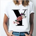 Dames T-shirt met letter 18
