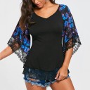 Dames T-shirt met losse mouwen 5