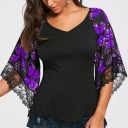 Dames T-shirt met losse mouwen 1