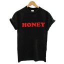 Dames T-shirt met opschrift HONEY 2