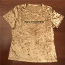 Dames T-shirt met opschrift INFLUENCER 4
