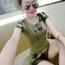 Dames T-shirt met portretprint 4