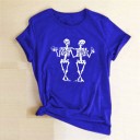 Dames T-shirt met skeletprint 8