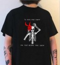 Dames T-shirt met skeletprint 11