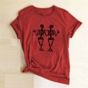 Dames T-shirt met skeletprint 2