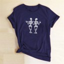 Dames T-shirt met skeletprint 3