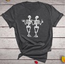 Dames T-shirt met skeletprint 17