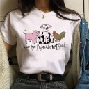 Dames T-shirt met veganistisch motief 15