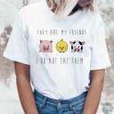 Dames T-shirt met veganistisch motief 20