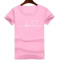 Dames T-shirt - Pulse &amp; Heart voor geliefden J831 6