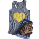 Dames tanktop met honkbalmotief 2