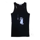 Dames tanktop met kattenprint 4